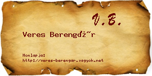 Veres Berengár névjegykártya